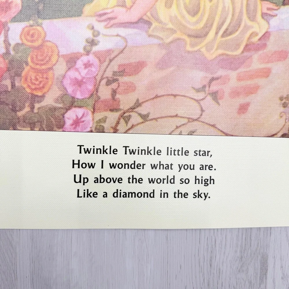 Nursery Rhyme Art Print 11x14 Twinkle Twinkle Little Star Cottagecore Kids Room